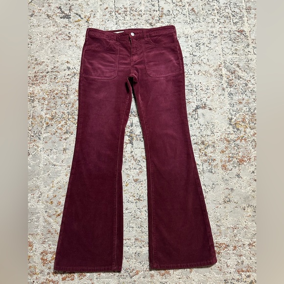 Anthropologie Pants - Anthropologie Pilcro Icon Flare Corduroy Pants Jeans Flared Wine size 28